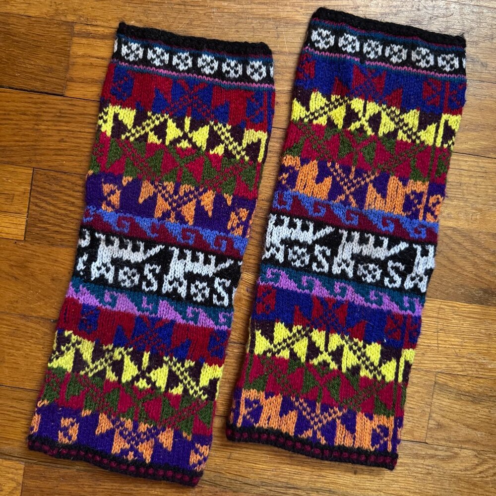 Handmade Peruvian Alpaca Wool Legwarmers